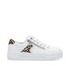 Rieker Platform Laced Trainer - White Leopard Combi